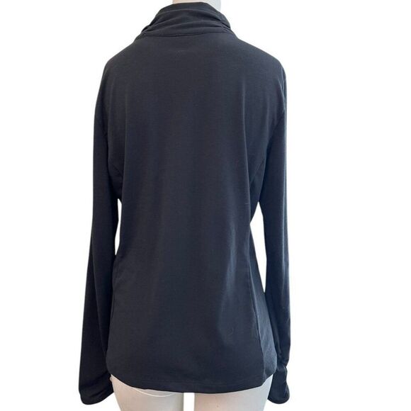 REI Ladies Medium Black 1/4 Zip Jacket Stretch Activewear Pullover - Picture 2 of 4